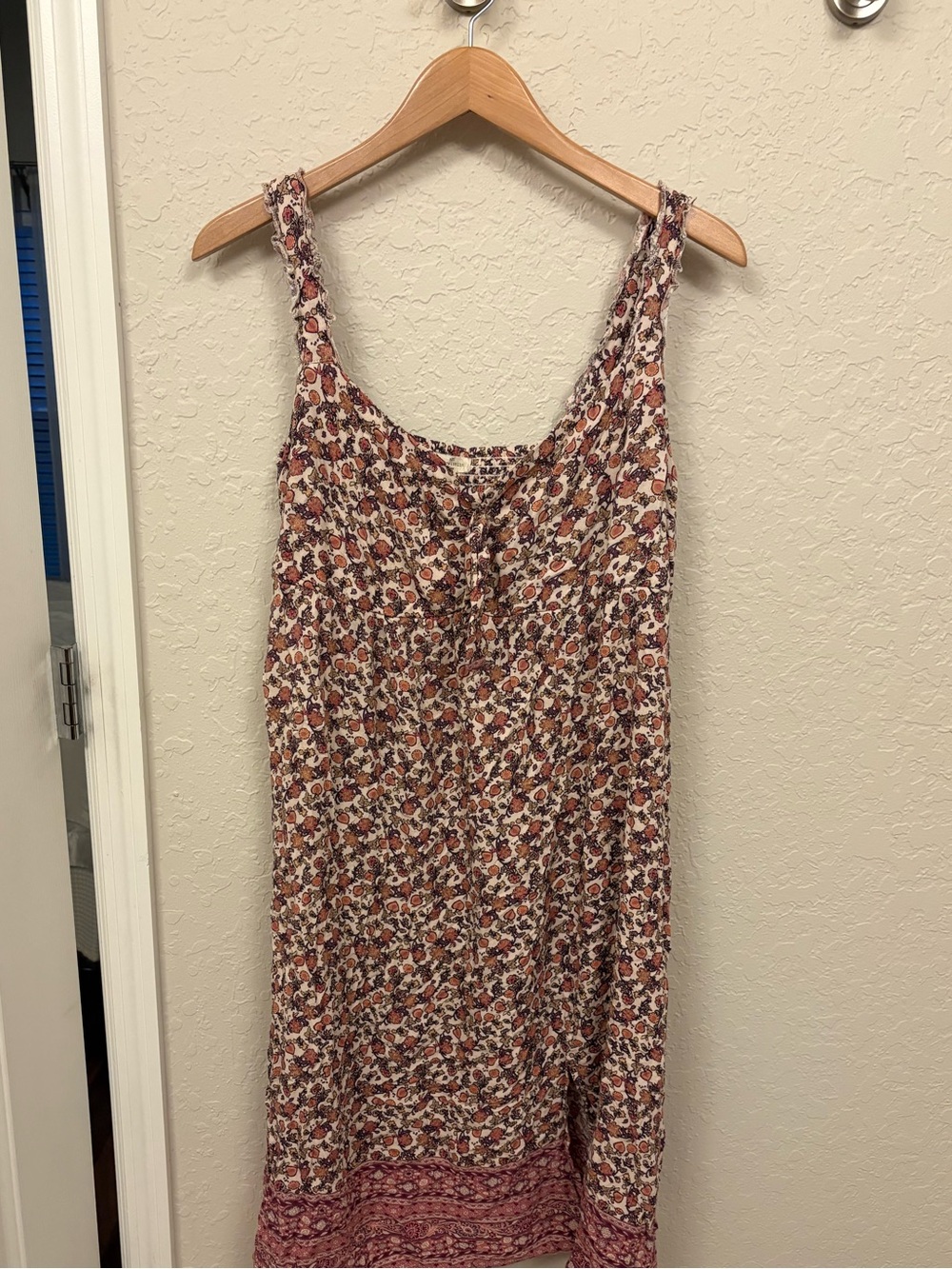 Mason & Belle Ruched Floral Boho Ruffled Maxi Dress XL